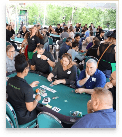 In-person events with people playing poker.