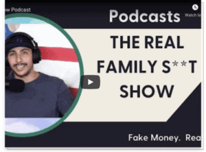Title card for Podcasts on The Real Family S**t Show.