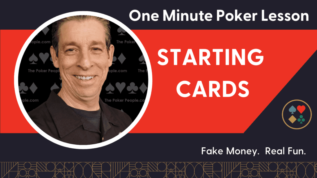 Title card for One-Minute Poker Lesson on Starting Cards.