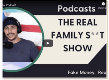 Title card for Podcasts on The Real Family S**t Show.